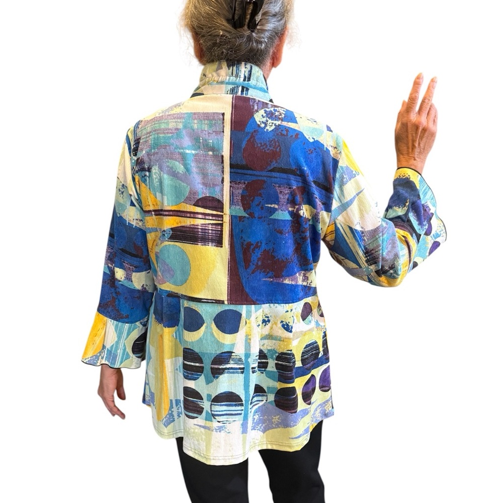 Ali Miles Multicolor Abstract Jacket - Picture 3 of 9